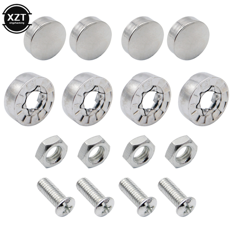 4Pcs/Set Chrome Anti-theft Screws Car License Plate Bolts Frame Screws ► Photo 1/6