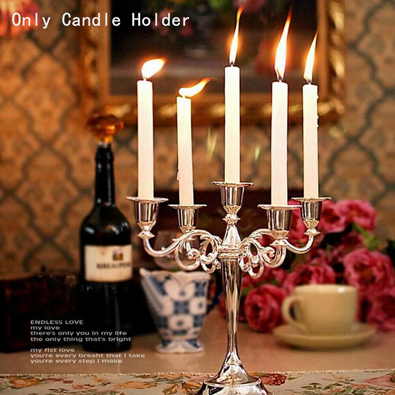 European Style Candlestick Iron Candle Holders Retro For Home Festive Ornament 