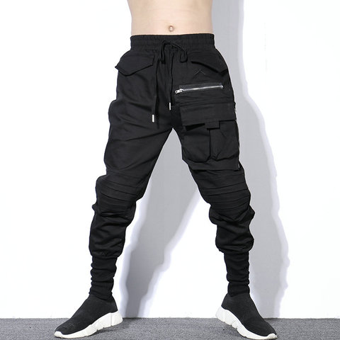 Darkly Style Multi-pockets Pants Men Fashion Hip Hop Harem Pants Casual  Joggers Sweatpant Vintage Streetwear Men Trousers ► Photo 1/5