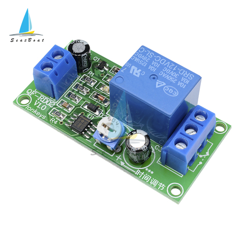 NE555 DC 12V Time Delay Relay Module Conduction Trigger Timing Delay Relays Timer Switch Pulse Generation Adjustable 0-60 Second ► Photo 1/6