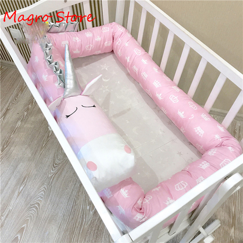 2M newborn crib enclosure Children's bed safety crash barrier cotton bed leaning Crib bumper in crib baby room decor ► Photo 1/6