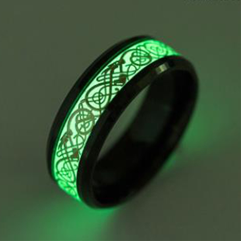 Luminous Dragon Ring High Quality Stainless Steel Rings For Men Women Wedding Band Ring Fashion jewelry Dropshipping ► Photo 1/4