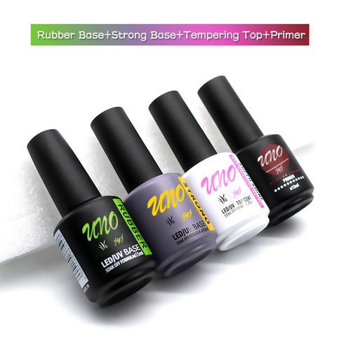Manicure Thick Rubber Base UV Gel Primer and Strong Top Coat Set for Nails Long Lasting Soak off Gel Varnishes Nail Art Lacquer ► Photo 1/6
