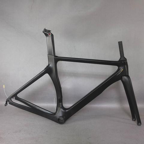 OEM products zero profit Aero design Ultralight 18K carbon road bike frame carbon fibre racing bicycle frame700c accept painting ► Photo 1/6