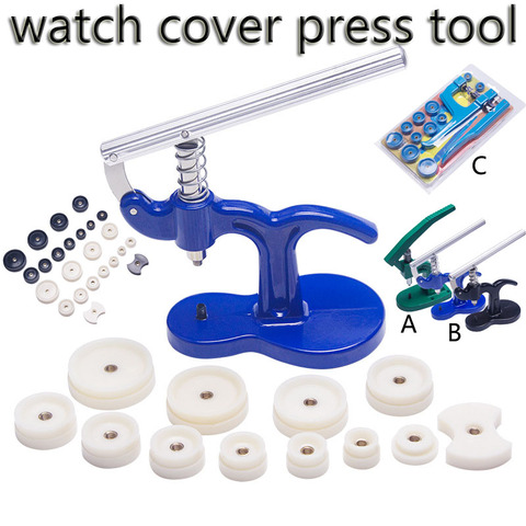 Watch Case Cover Press Tool Watch Battery Replacement Fitting Dies Watch Back Cover Remover Closer Watchmaker Repair Kit Tools ► Photo 1/6