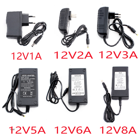 AC-DC 12V Swiching Power Supply Source 1A 2A 3A 5A 6A 8A Transformator 220V To 12V Power Supply Adapter 12 V Volt SMPS ► Photo 1/6