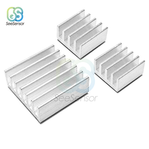 3pcs/set Adhesive Raspberry Pi Heatsink Cooler Pure Aluminum Heat Sink Set Kit Radiator For Cooling Raspberry Pi 2 B ► Photo 1/6