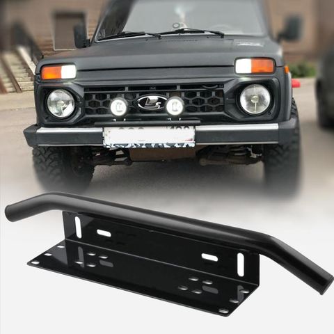 1PC Bull Bar Front Bumper License Plate Mount Bracket Aluminum Alloy Holder for Off Road Car SUV Truck Work Lamp LED Light Bar ► Photo 1/6