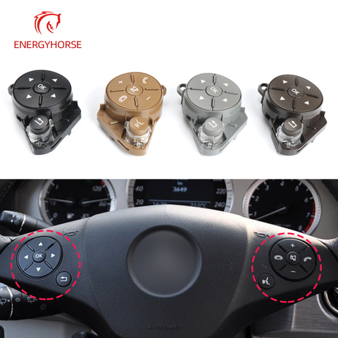 Multi-function Car Steering Wheel Switch Buttons Audio Control Button for Mercedes Benz W204 W212 W207 X204 2048210451 ► Photo 1/6