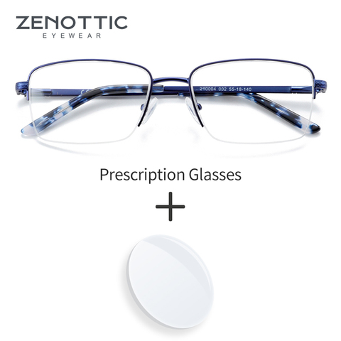 ZENOTTIC Alloy Prescription Glasses Rectangle Optical Spectacles Myopia Blue Light Glasses Progressive Photochromic Eyeglasses ► Photo 1/6