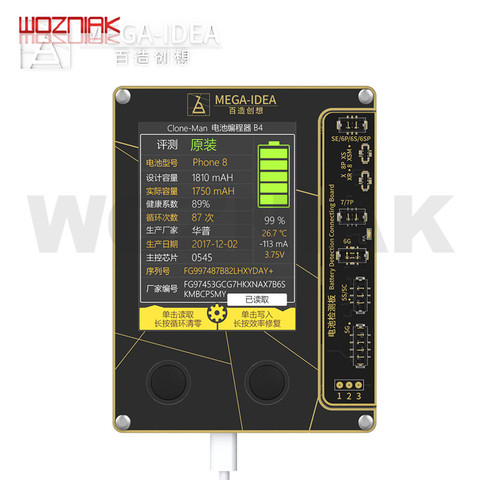 Qianli Mega-idea Battery Programmer for iPhone 5 6 6s 7 7P 8 X XS XS MAX Battery Data Write and Read Battery Cycle Clearing Tool ► Photo 1/6