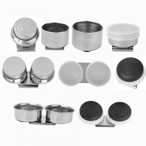 Stainless Steel Portable Outdoor Mini Oil Painting Cup Oil Painting Cup Double/Single Dipper Container Cup for Drawing ► Photo 1/6