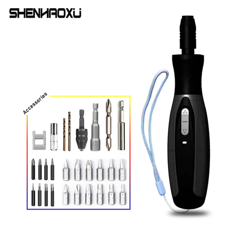 Super Cordless Electrical Screwdriver Mini Power Tool 2000Mah Rechargeable Multifucntion Manual And Automatic Double LED Light ► Photo 1/6