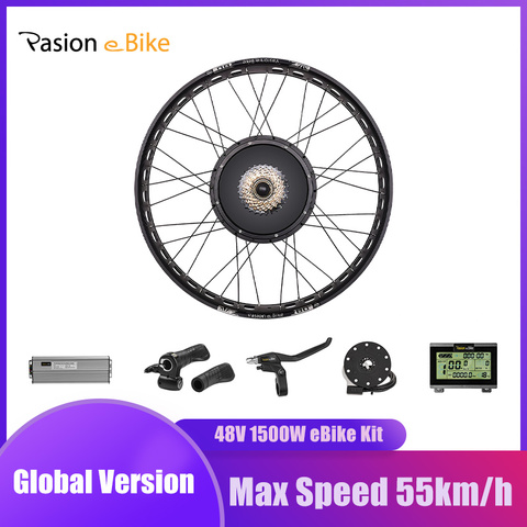 PASION E BIKE Motor Wheel Fat Bike 48V 1500W Electric Bike Conversion Kit Rear Wheel Motor Brushless 190mm Fat Bike Wheel Motor ► Photo 1/6