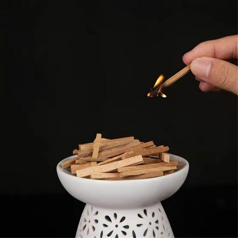Authentic Sandalwood for Buddha Aromatherapy S Wooden Stick Incense Irregular Resin Incense 7cm Loaded Buddha Word Sandalwood ► Photo 1/5