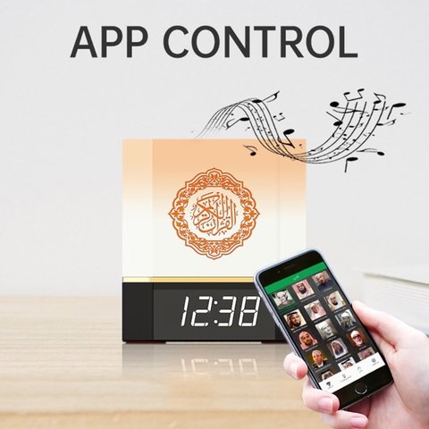 Bluetooth Speaker Wireless Remote LED Night Light Smart APP Control Digital AZAN Clock with Quran Recitation Translation Muslim ► Photo 1/6