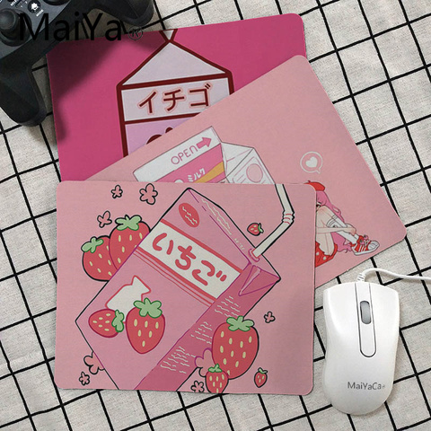 Maiya Top Quality Kawaii Japanese Strawberry Milk Unique Desktop Pad Game Mousepad Top Selling Wholesale Gaming Pad mouse ► Photo 1/6