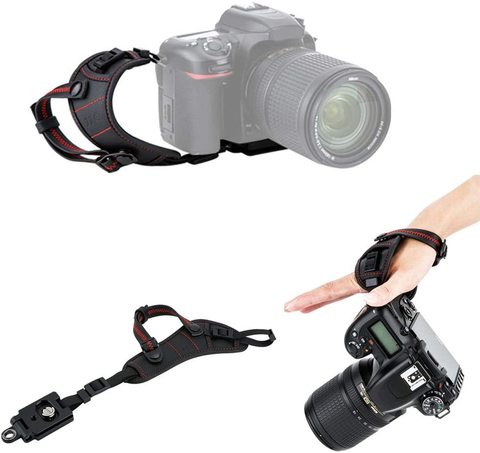 JJC Deluxe Quick Release Plate Camera Hand Strap Wrist Strap for Nikon D850 D750 D780 D500 D7500 D7200 D3500 D3400 D5600 D5500 ► Photo 1/6