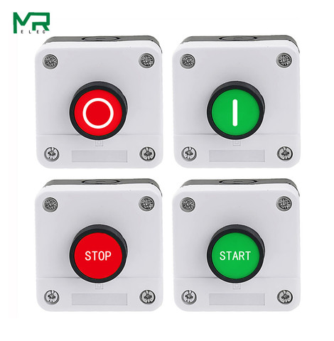 22mm button switch white control plastic water tank NO/NC  start industrial startup  control box 68 * 68 mm ► Photo 1/6