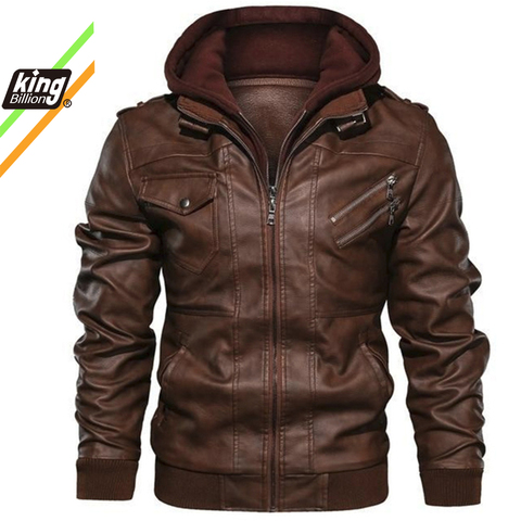 KB New Men's Leather Jackets Autumn Casual Motorcycle PU Jacket Biker Leather Coats Brand Clothing EU Size SA722 ► Photo 1/6