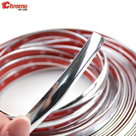 3M/12mm Car Styling Chrome Strips Decoration Moulding Trim Cover Door Window Auto DIY Body Bumper Protector Guard Universal ► Photo 1/6