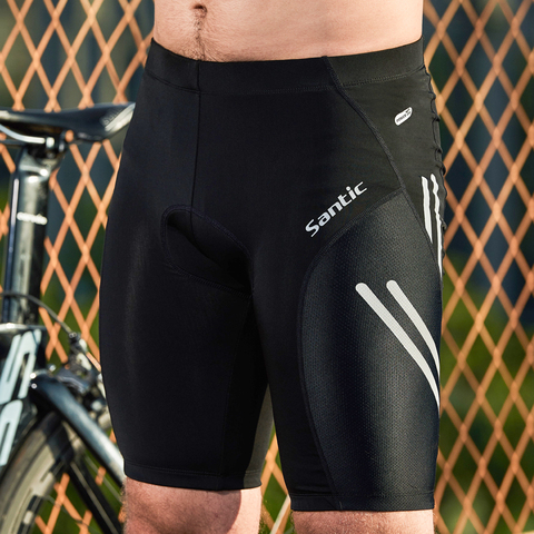 Santic Cycling  Shorts Coolmax 4D Pad Shockproof  Men MTB Shorts SANTIC R-FEEL Anti-pilling AIRFREE Biking Asian size KS007 ► Photo 1/6