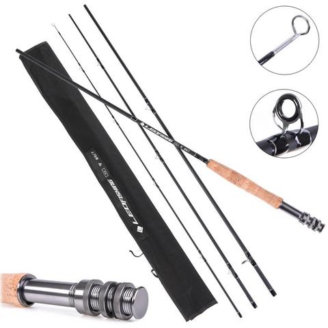 2.7m 9ft Carbon Fiber Flying Fishing Rods #4/5/6/7 WT 4 Section Ultra Light Medium Hard Fly Pole ► Photo 1/6