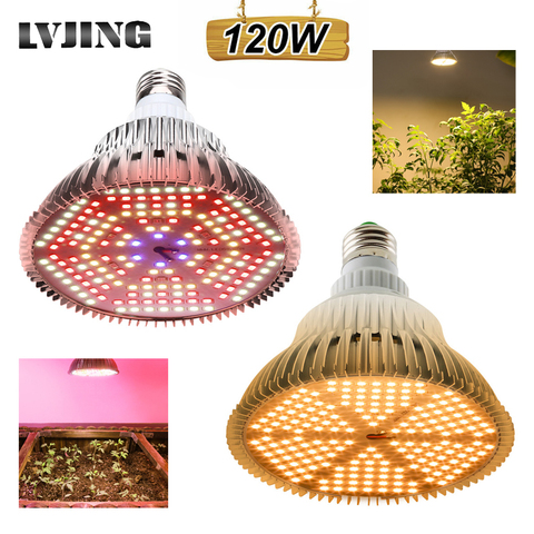 LVJING LED Grow light 100W 120W Full Spectrum Fitolamp Hydroponics Phyto Lamp For Indoor Vegs Flower Seedlings Plants Lighting ► Photo 1/6