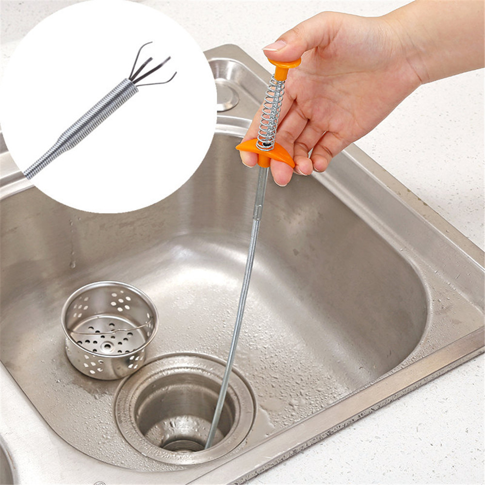 61.5cm Flexible Sink Claw Pick Up Kitchen Cleaning Tools Pipeline Dredge Sink 