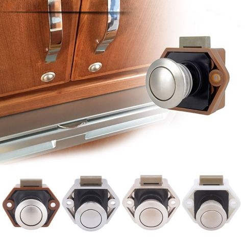 1 Pc Diameter 20mm Camper Car Push Lock RV Caravan Boat Drawer Latch Button Locks For Furniture Hardware Accessories 4 Colors ► Photo 1/6