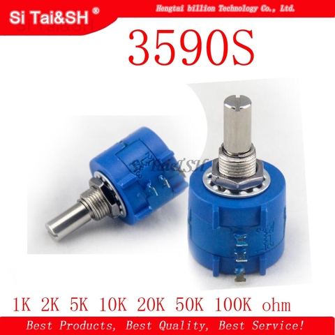 1pcs/lot 3590S 1K 2K 5K 10K 20K 50K 100K ohm Precision Potentiometer Adjustable Resistor 3590 102 103 502 103 203 503 104 ► Photo 1/3