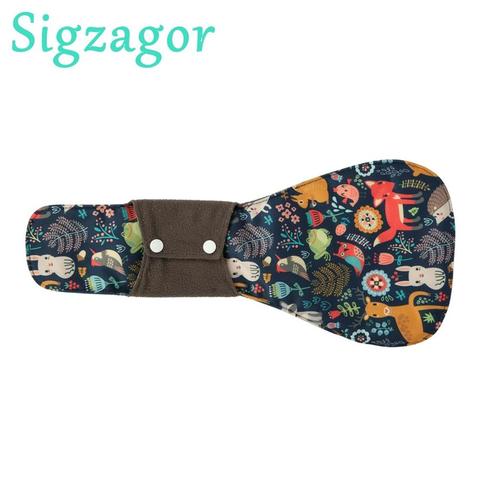 [Sigzagor] XXL Cloth Menstrual Pad Sanitary Bamboo Charcoal Reusable Overnight Post Partum 16in ► Photo 1/6