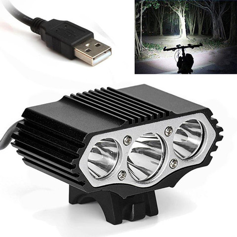 Bike Accessories 12000 Lm 3 X Xml T6 Led 3 Modes Bicycle Lamp Bike Light Headlight Cycling Torch Велосипедные Аксусуары @40 ► Photo 1/6