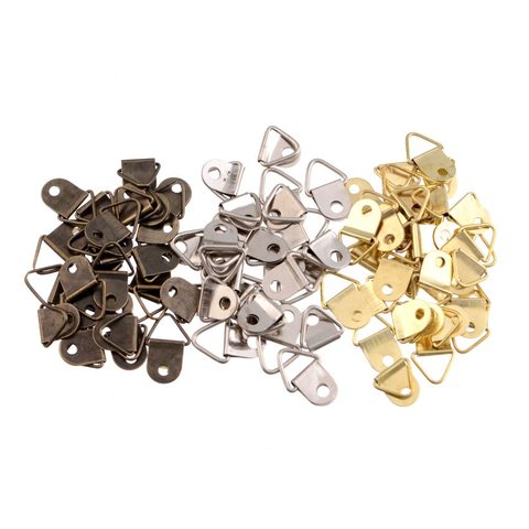 Free shipping 50Pcs Bronze Tone Photo Frame tied Metal Hooks 1 Holes 2.1cmx1.3cm F0815 ► Photo 1/5