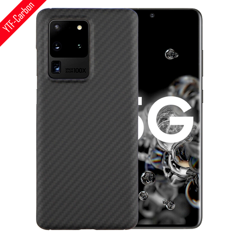 YTF-carbon real carbon fiber phone cover for Samsung Galaxy S20 FE 5G case Anti-fall business case S20 plus S20 Ultra shell ► Photo 1/6