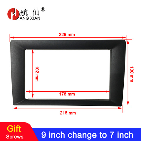 Universal Fascia 9/10 inch Frame change to 7 inch 2 Din Car Radio Fascia frame car DVD Dash Kit Installation Frame Trim Bezel ► Photo 1/6