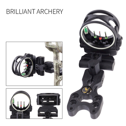 Compound Bow Essential Combo Sight Kits Accessories Including 3-pin Bow Sight Arrows Rest Stabilizer Braided Bow Sling D-Loop ► Photo 1/5