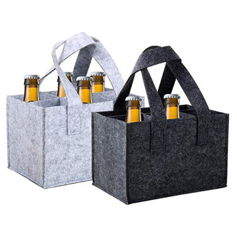 Felt Wine Bag Beer Bottle Shopping Tote Red Wine Bottle Pouch Wedding Party Camping Bottle Carrier Package ► Photo 1/6