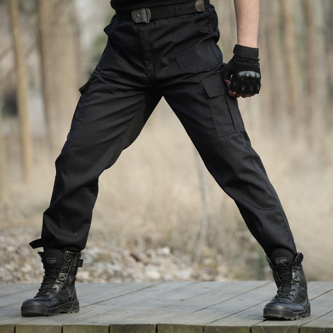 Men's clothing Camouflage Trousers Black Tactical Military Pants Men's Working Casual Army Pants CS Jungle Hunter Pants Oversize ► Photo 1/6