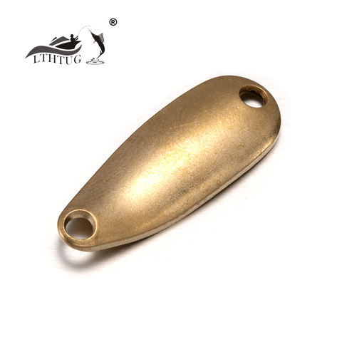 LTHTUG Pesca Copper Blank Spoon Bait 2.5g 28mm Stream Fishing Lure Unpainted Hard Baits DIY Spinner For Trout Perch Pale Chub ► Photo 1/6