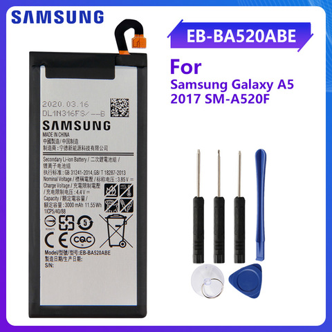 SAMSUNG Original Replacement Battery EB-BA520ABE For Samsung GALAXY A5 2017 A520 SM-A520F 2017 Edition A520F 3000mAh Authentic ► Photo 1/6