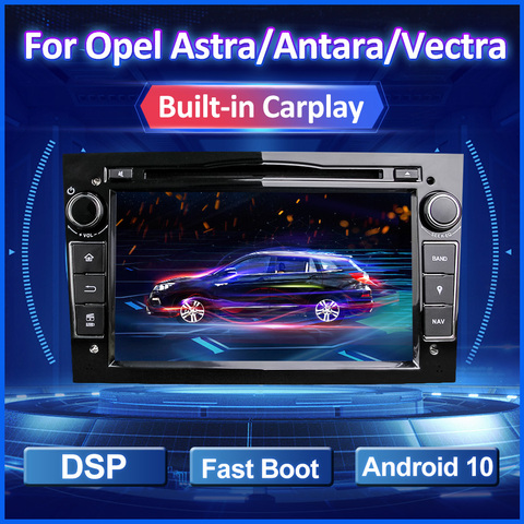 DSP Android 10 Car Radio For Opel Astra H G J Vauxhall Vectra Antara Zafira Corsa Vivaro Meriva Veda Multimedia GPS 2 DIN DVD ► Photo 1/6