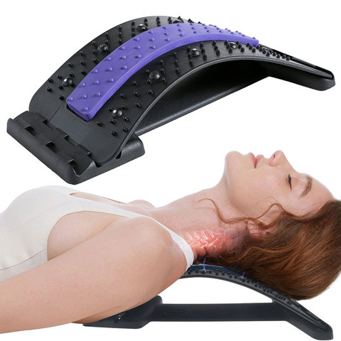 Magnetic Therapy Back Massager Stretcher Neck Stretch Tools Massage Cervical Pillow Lumbar Spine Support Corrector pain Relief ► Photo 1/6