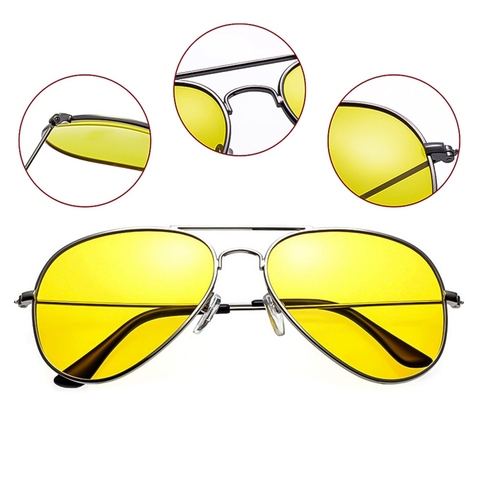 Car Auto Driver Night Vision Anti Glare Polarizer Goggles Dustproof Sunglasses Driving Sun Glasses Eyewear For Men/Women ► Photo 1/6