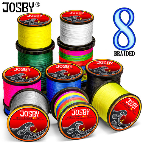 JOSBY Pesca Fly Fishing Line 8 Strand PE Carp Braided Wire Peche Sea Spinning Multifilamento Cord 12~120LB 1000M 500M 300M 150M ► Photo 1/6