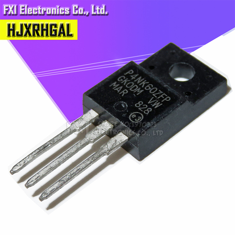 10PCS STP4NK60ZFP TO-220F P4NK60ZFP TO220F MOS FET N-Channel transistor New original ► Photo 1/1