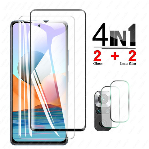 Protective Camera Lens Glass For Xiaomi Redmi note 10 pro M2101K6G Screen Protector note10pro 10pro max Tempered Glass 10s Film ► Photo 1/6