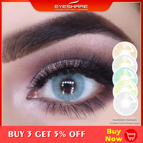 EYESHARE 1 Pair  Aurora Europe Colored Contact Lens Yearly Use Cosmetic  Contact Lenses Eye Color ► Photo 1/6