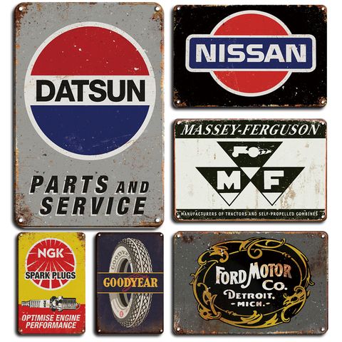 Nissan Citroen Car Poster Metal Painting Tin Sign Vintage Tin Plate Retro Garage Wall Sticker Decor Accessories Metal Plaque ► Photo 1/6