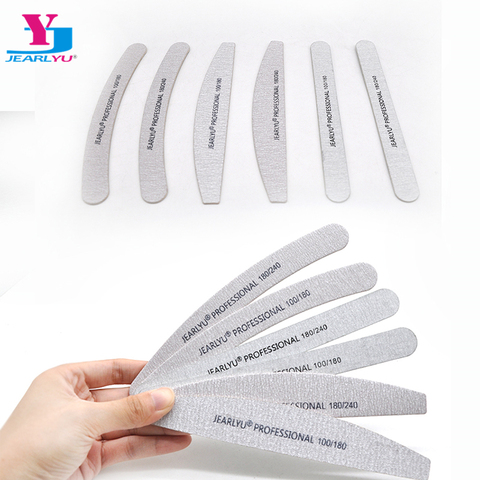 10pcs/lot Wood Nail File 100/180/240 Washable Manicure Nail Polish Sanding File Professional Accessory Double-sided Nail Buffer ► Photo 1/6